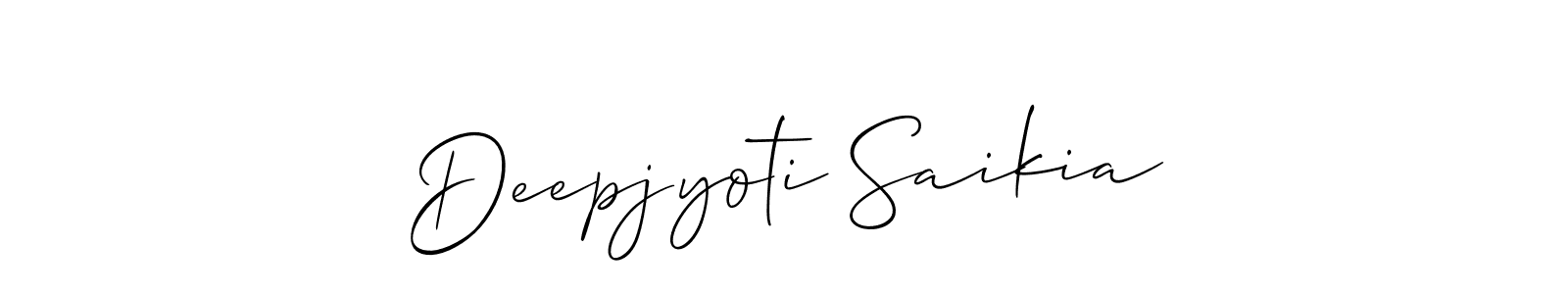 The best way (Allison_Script) to make a short signature is to pick only two or three words in your name. The name Deepjyoti Saikia include a total of six letters. For converting this name. Deepjyoti Saikia signature style 2 images and pictures png