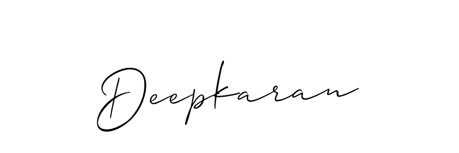 Also we have Deepkaran name is the best signature style. Create professional handwritten signature collection using Allison_Script autograph style. Deepkaran signature style 2 images and pictures png