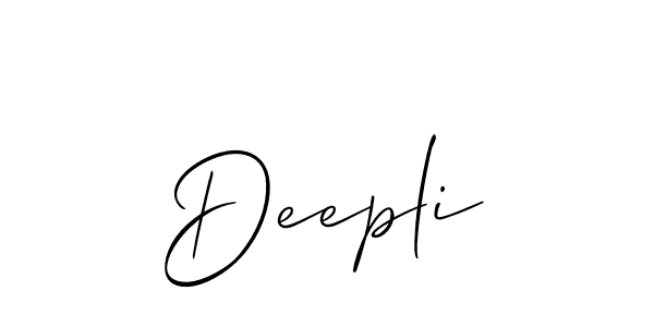 if you are searching for the best signature style for your name Deepli. so please give up your signature search. here we have designed multiple signature styles  using Allison_Script. Deepli signature style 2 images and pictures png