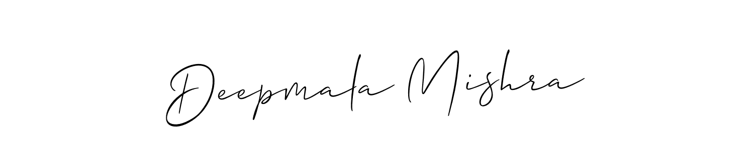 The best way (Allison_Script) to make a short signature is to pick only two or three words in your name. The name Deepmala Mishra include a total of six letters. For converting this name. Deepmala Mishra signature style 2 images and pictures png