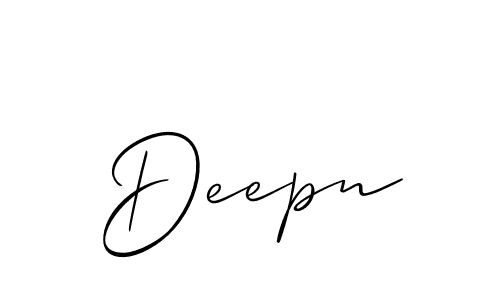 Also we have Deepn name is the best signature style. Create professional handwritten signature collection using Allison_Script autograph style. Deepn signature style 2 images and pictures png