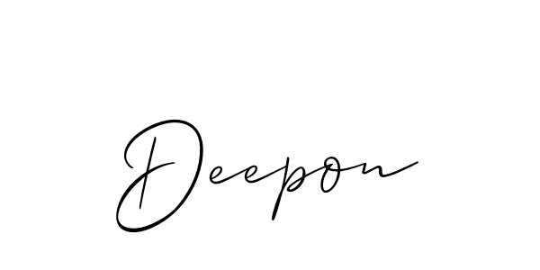 Deepon stylish signature style. Best Handwritten Sign (Allison_Script) for my name. Handwritten Signature Collection Ideas for my name Deepon. Deepon signature style 2 images and pictures png