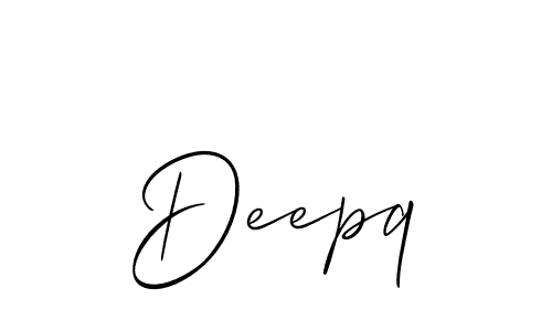 Deepq stylish signature style. Best Handwritten Sign (Allison_Script) for my name. Handwritten Signature Collection Ideas for my name Deepq. Deepq signature style 2 images and pictures png