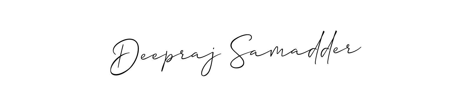 How to make Deepraj Samadder signature? Allison_Script is a professional autograph style. Create handwritten signature for Deepraj Samadder name. Deepraj Samadder signature style 2 images and pictures png