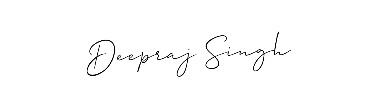 How to make Deepraj Singh signature? Allison_Script is a professional autograph style. Create handwritten signature for Deepraj Singh name. Deepraj Singh signature style 2 images and pictures png