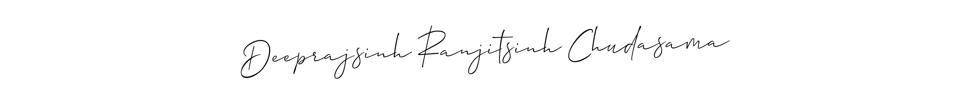 How to make Deeprajsinh Ranjitsinh Chudasama name signature. Use Allison_Script style for creating short signs online. This is the latest handwritten sign. Deeprajsinh Ranjitsinh Chudasama signature style 2 images and pictures png