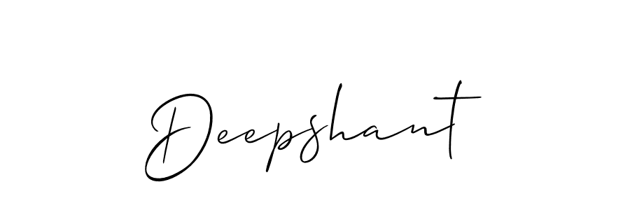How to make Deepshant signature? Allison_Script is a professional autograph style. Create handwritten signature for Deepshant name. Deepshant signature style 2 images and pictures png