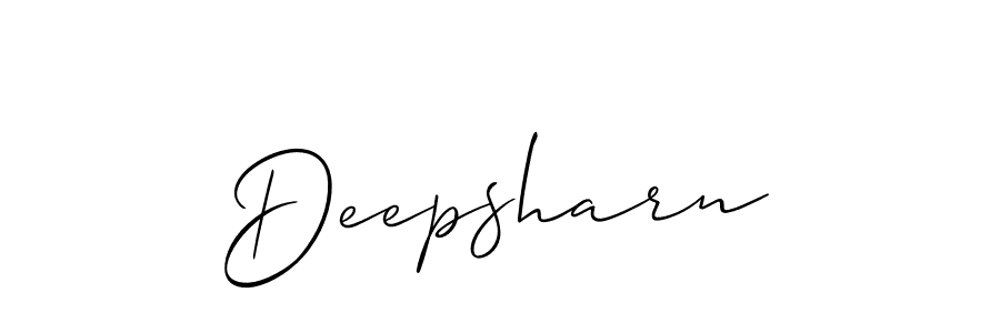 You should practise on your own different ways (Allison_Script) to write your name (Deepsharn) in signature. don't let someone else do it for you. Deepsharn signature style 2 images and pictures png