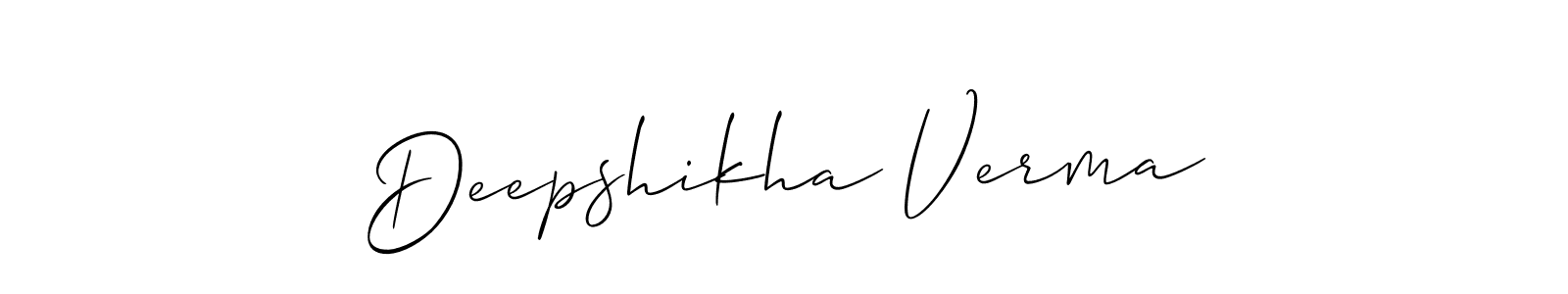 Check out images of Autograph of Deepshikha Verma name. Actor Deepshikha Verma Signature Style. Allison_Script is a professional sign style online. Deepshikha Verma signature style 2 images and pictures png