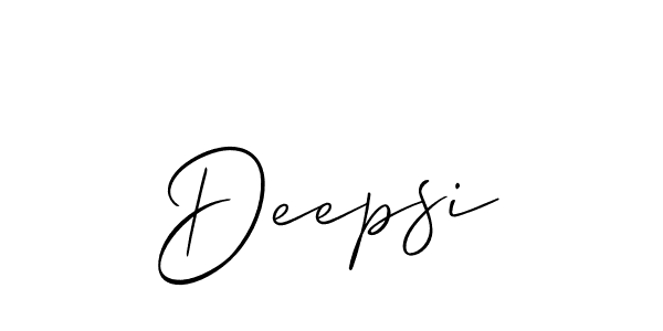 Deepsi stylish signature style. Best Handwritten Sign (Allison_Script) for my name. Handwritten Signature Collection Ideas for my name Deepsi. Deepsi signature style 2 images and pictures png