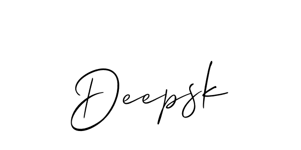 if you are searching for the best signature style for your name Deepsk. so please give up your signature search. here we have designed multiple signature styles  using Allison_Script. Deepsk signature style 2 images and pictures png