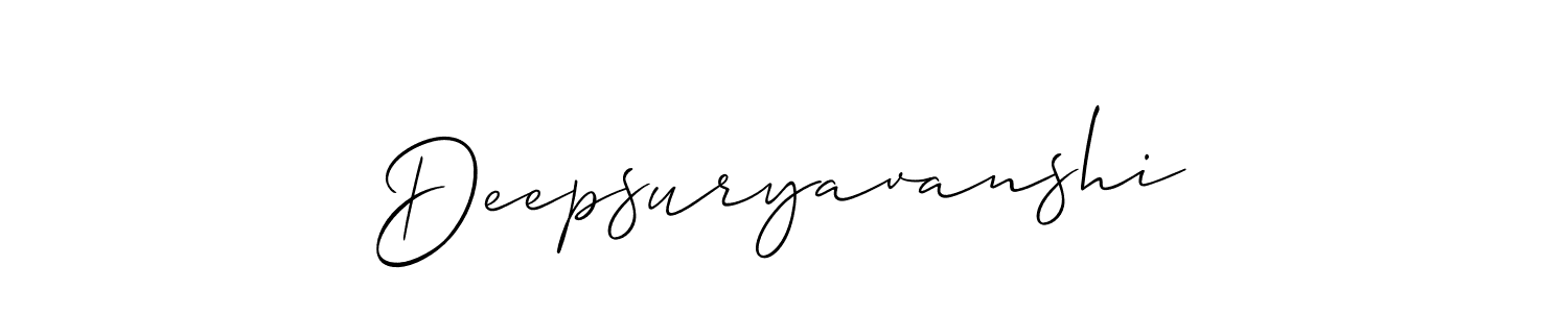 Use a signature maker to create a handwritten signature online. With this signature software, you can design (Allison_Script) your own signature for name Deepsuryavanshi. Deepsuryavanshi signature style 2 images and pictures png