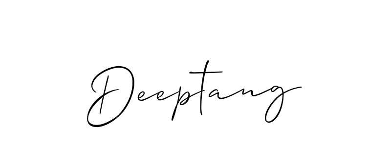 Design your own signature with our free online signature maker. With this signature software, you can create a handwritten (Allison_Script) signature for name Deeptang. Deeptang signature style 2 images and pictures png