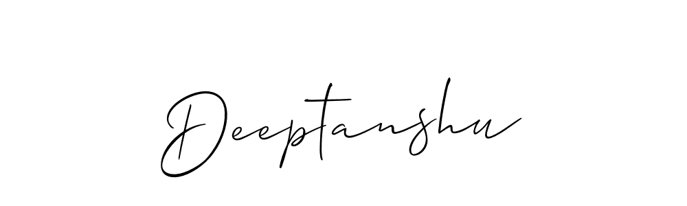 Use a signature maker to create a handwritten signature online. With this signature software, you can design (Allison_Script) your own signature for name Deeptanshu. Deeptanshu signature style 2 images and pictures png