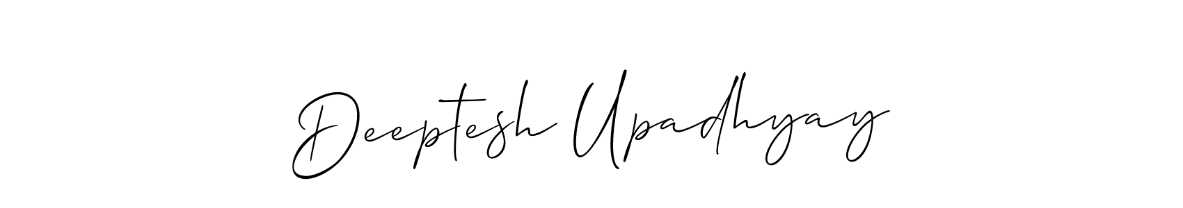 Design your own signature with our free online signature maker. With this signature software, you can create a handwritten (Allison_Script) signature for name Deeptesh Upadhyay. Deeptesh Upadhyay signature style 2 images and pictures png