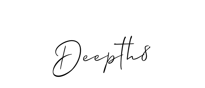 Similarly Allison_Script is the best handwritten signature design. Signature creator online .You can use it as an online autograph creator for name Deepth8. Deepth8 signature style 2 images and pictures png