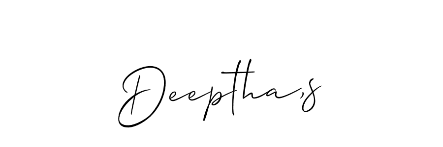 You should practise on your own different ways (Allison_Script) to write your name (Deeptha,s) in signature. don't let someone else do it for you. Deeptha,s signature style 2 images and pictures png