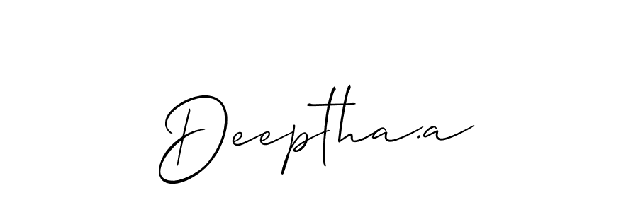 How to Draw Deeptha.a signature style? Allison_Script is a latest design signature styles for name Deeptha.a. Deeptha.a signature style 2 images and pictures png