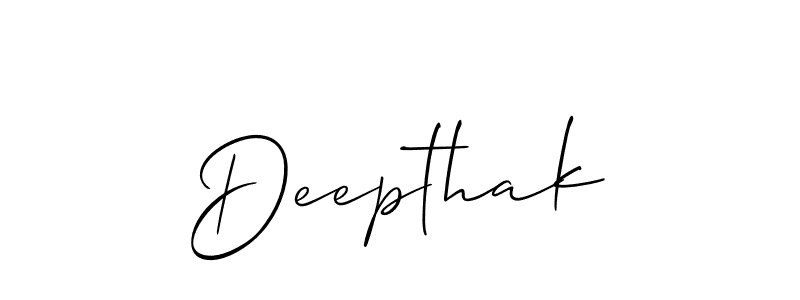 Make a beautiful signature design for name Deepthak. Use this online signature maker to create a handwritten signature for free. Deepthak signature style 2 images and pictures png