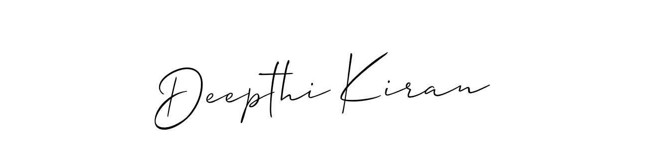 You should practise on your own different ways (Allison_Script) to write your name (Deepthi Kiran) in signature. don't let someone else do it for you. Deepthi Kiran signature style 2 images and pictures png