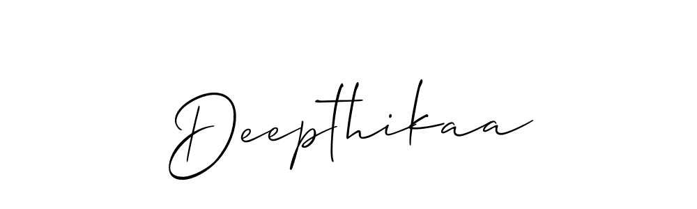 How to make Deepthikaa signature? Allison_Script is a professional autograph style. Create handwritten signature for Deepthikaa name. Deepthikaa signature style 2 images and pictures png