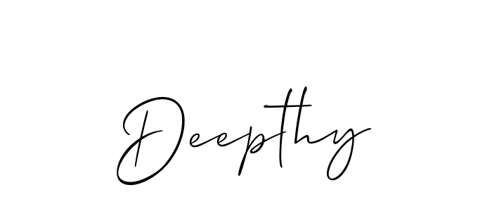 You should practise on your own different ways (Allison_Script) to write your name (Deepthy) in signature. don't let someone else do it for you. Deepthy signature style 2 images and pictures png