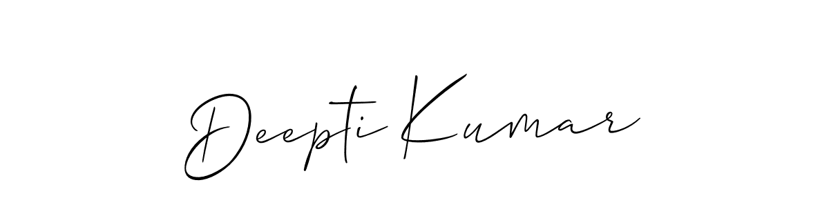 Make a short Deepti Kumar signature style. Manage your documents anywhere anytime using Allison_Script. Create and add eSignatures, submit forms, share and send files easily. Deepti Kumar signature style 2 images and pictures png