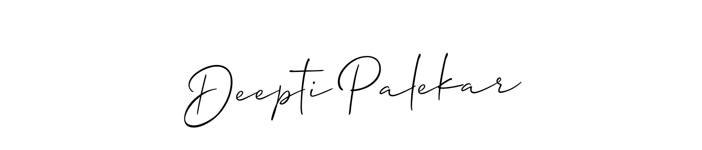 The best way (Allison_Script) to make a short signature is to pick only two or three words in your name. The name Deepti Palekar include a total of six letters. For converting this name. Deepti Palekar signature style 2 images and pictures png