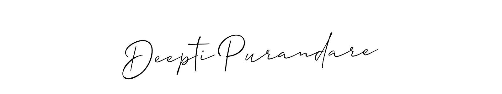 Also we have Deepti Purandare name is the best signature style. Create professional handwritten signature collection using Allison_Script autograph style. Deepti Purandare signature style 2 images and pictures png