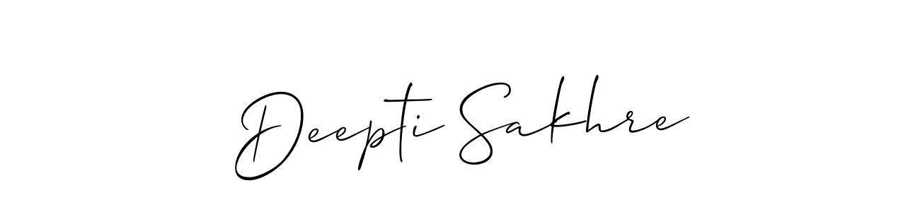 How to make Deepti Sakhre signature? Allison_Script is a professional autograph style. Create handwritten signature for Deepti Sakhre name. Deepti Sakhre signature style 2 images and pictures png