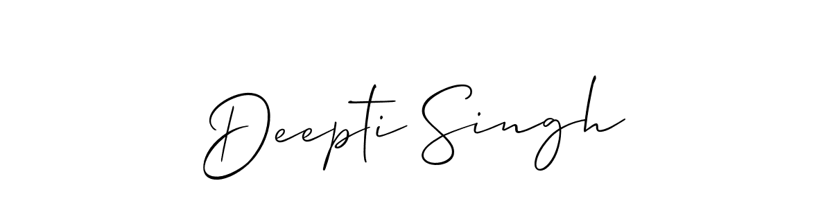 Design your own signature with our free online signature maker. With this signature software, you can create a handwritten (Allison_Script) signature for name Deepti Singh. Deepti Singh signature style 2 images and pictures png