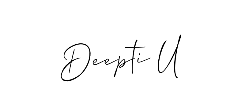 This is the best signature style for the Deepti U name. Also you like these signature font (Allison_Script). Mix name signature. Deepti U signature style 2 images and pictures png