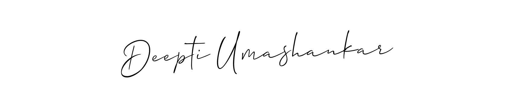 Make a beautiful signature design for name Deepti Umashankar. With this signature (Allison_Script) style, you can create a handwritten signature for free. Deepti Umashankar signature style 2 images and pictures png