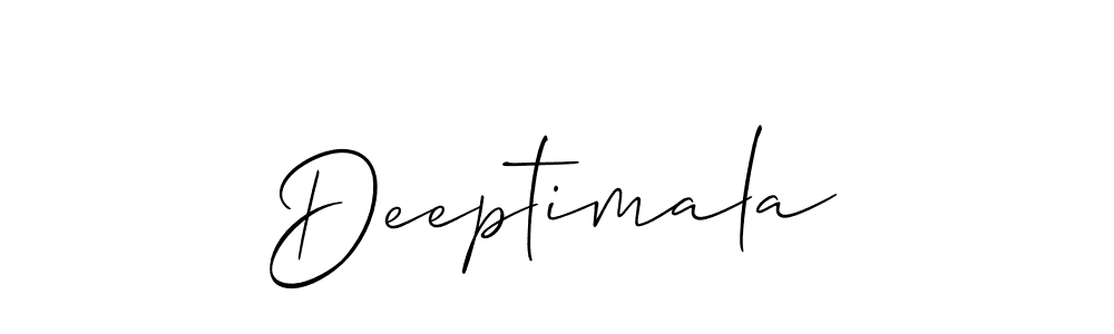 How to make Deeptimala signature? Allison_Script is a professional autograph style. Create handwritten signature for Deeptimala name. Deeptimala signature style 2 images and pictures png