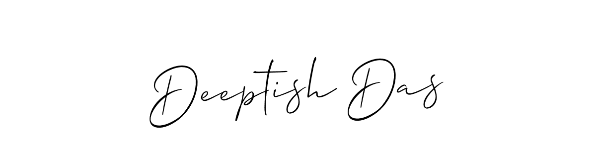 Create a beautiful signature design for name Deeptish Das. With this signature (Allison_Script) fonts, you can make a handwritten signature for free. Deeptish Das signature style 2 images and pictures png