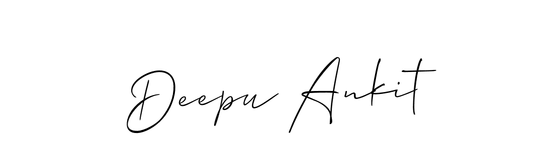 You should practise on your own different ways (Allison_Script) to write your name (Deepu Ankit) in signature. don't let someone else do it for you. Deepu Ankit signature style 2 images and pictures png