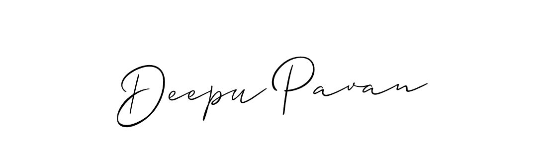 Also we have Deepu Pavan name is the best signature style. Create professional handwritten signature collection using Allison_Script autograph style. Deepu Pavan signature style 2 images and pictures png