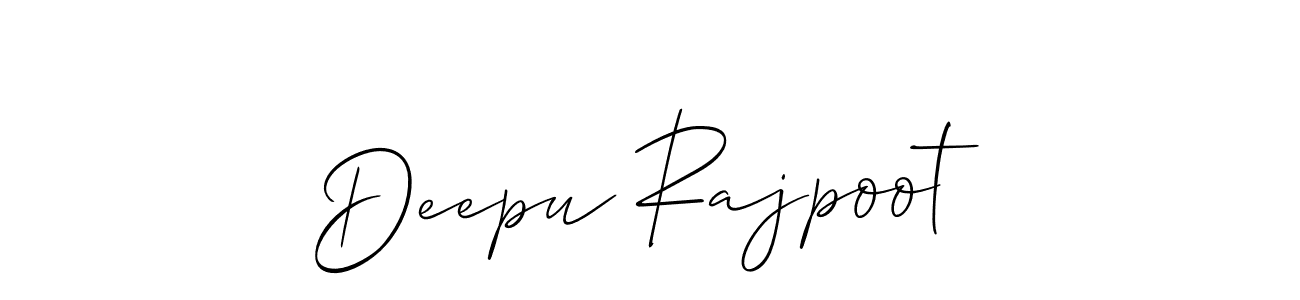 Make a beautiful signature design for name Deepu Rajpoot. With this signature (Allison_Script) style, you can create a handwritten signature for free. Deepu Rajpoot signature style 2 images and pictures png