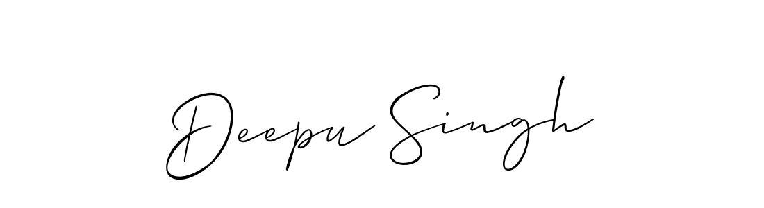 How to make Deepu Singh name signature. Use Allison_Script style for creating short signs online. This is the latest handwritten sign. Deepu Singh signature style 2 images and pictures png
