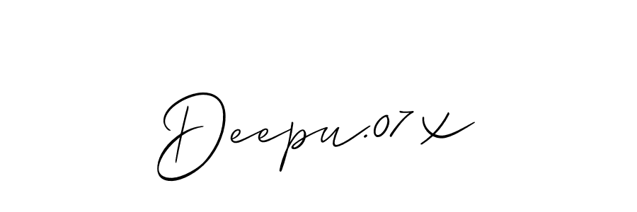 It looks lik you need a new signature style for name Deepu.07x. Design unique handwritten (Allison_Script) signature with our free signature maker in just a few clicks. Deepu.07x signature style 2 images and pictures png