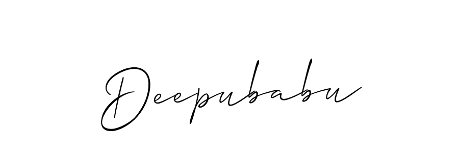 How to make Deepubabu name signature. Use Allison_Script style for creating short signs online. This is the latest handwritten sign. Deepubabu signature style 2 images and pictures png