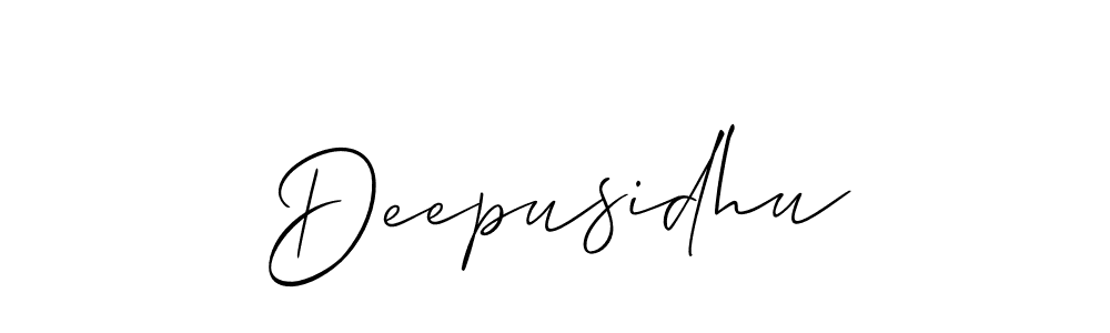 Make a beautiful signature design for name Deepusidhu. With this signature (Allison_Script) style, you can create a handwritten signature for free. Deepusidhu signature style 2 images and pictures png