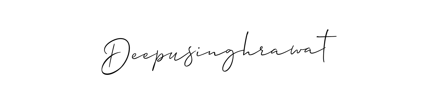 Make a beautiful signature design for name Deepusinghrawat. With this signature (Allison_Script) style, you can create a handwritten signature for free. Deepusinghrawat signature style 2 images and pictures png