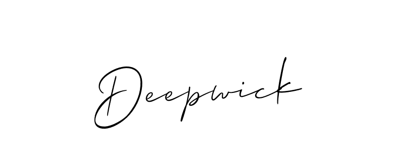 Make a short Deepwick signature style. Manage your documents anywhere anytime using Allison_Script. Create and add eSignatures, submit forms, share and send files easily. Deepwick signature style 2 images and pictures png
