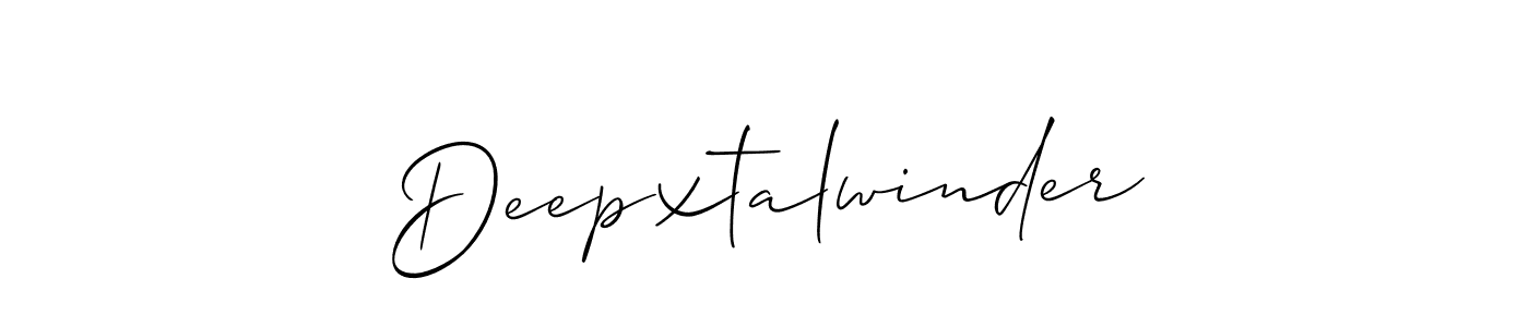 Use a signature maker to create a handwritten signature online. With this signature software, you can design (Allison_Script) your own signature for name Deepxtalwinder. Deepxtalwinder signature style 2 images and pictures png