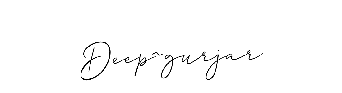 if you are searching for the best signature style for your name Deep~gurjar. so please give up your signature search. here we have designed multiple signature styles  using Allison_Script. Deep~gurjar signature style 2 images and pictures png