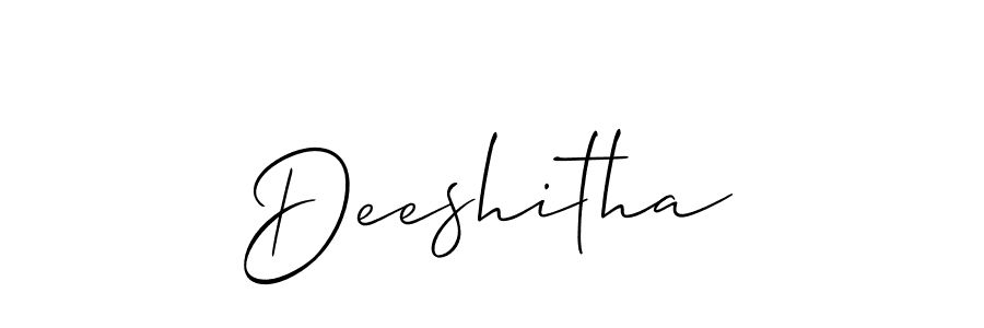 Make a beautiful signature design for name Deeshitha. Use this online signature maker to create a handwritten signature for free. Deeshitha signature style 2 images and pictures png