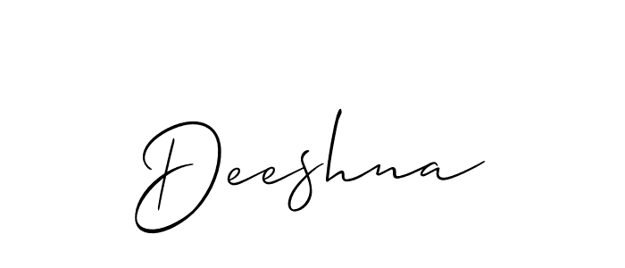 You should practise on your own different ways (Allison_Script) to write your name (Deeshna) in signature. don't let someone else do it for you. Deeshna signature style 2 images and pictures png