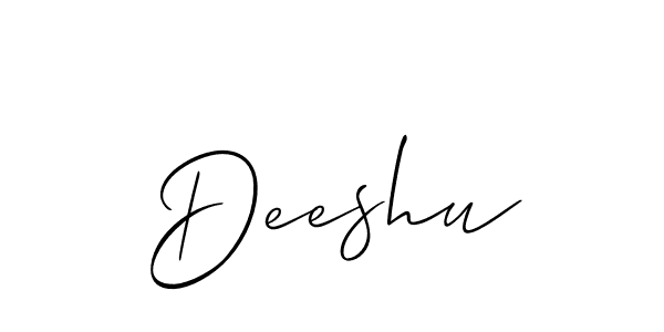 Deeshu stylish signature style. Best Handwritten Sign (Allison_Script) for my name. Handwritten Signature Collection Ideas for my name Deeshu. Deeshu signature style 2 images and pictures png