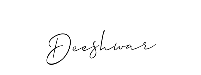 Also we have Deeshwar name is the best signature style. Create professional handwritten signature collection using Allison_Script autograph style. Deeshwar signature style 2 images and pictures png